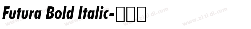 Futura Bold Italic字体转换